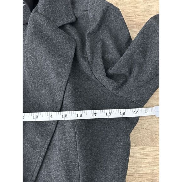 Betabrand Sz XL Charcoal Gray Single Button Thumbhole Sleeve Blazer Work Modern - Picture 9 of 9